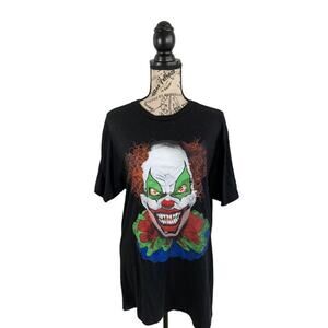 Celebrate Halloween Men's Size Medium T-Shirt Scary Spooky Clown Large Graphic